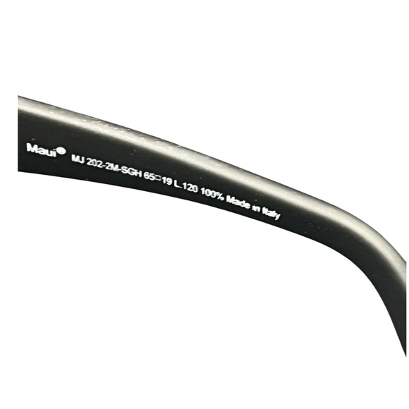 Maui Jim Peahi Polarized Wrap Sunglasses Matte Black Blue Hawaii Lenses - Picture 7 of 9